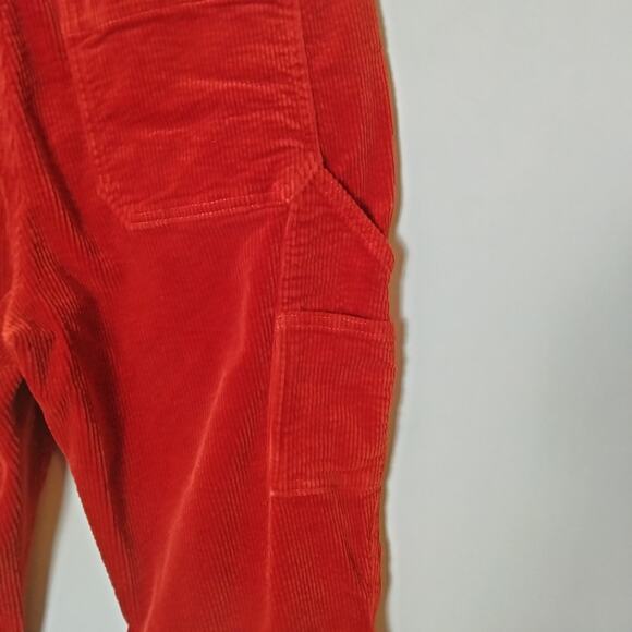 Judy Blue Sz 30 Burnt Red Corduroy Carpenter Pants Stretch Slim Fit - Picture 8 of 9